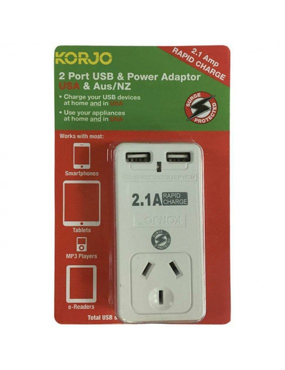 Korjo USB and Power Adaptor US NZ