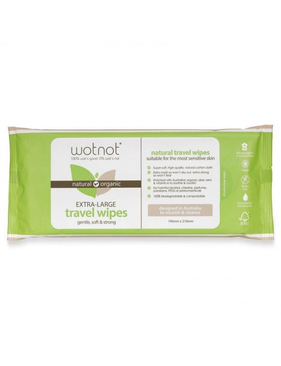 Travel Wipes Wotnot 20 Large Wipes